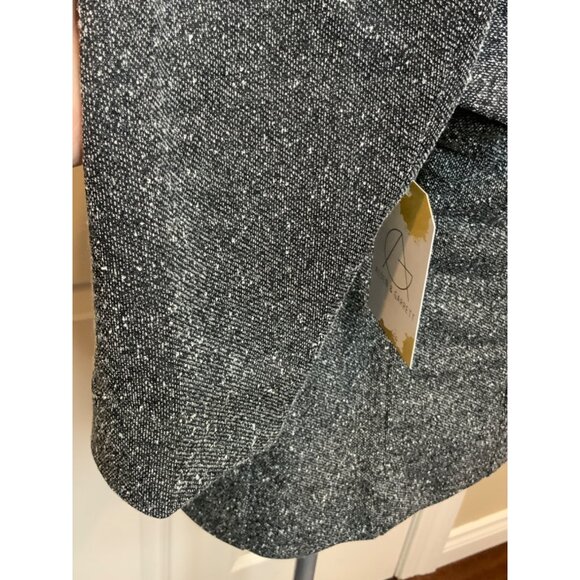 Catherine Malandrino Gray Speckled Asymmetrical Zip-Up Jacket Sze XL NWT! $180 - Picture 5 of 9